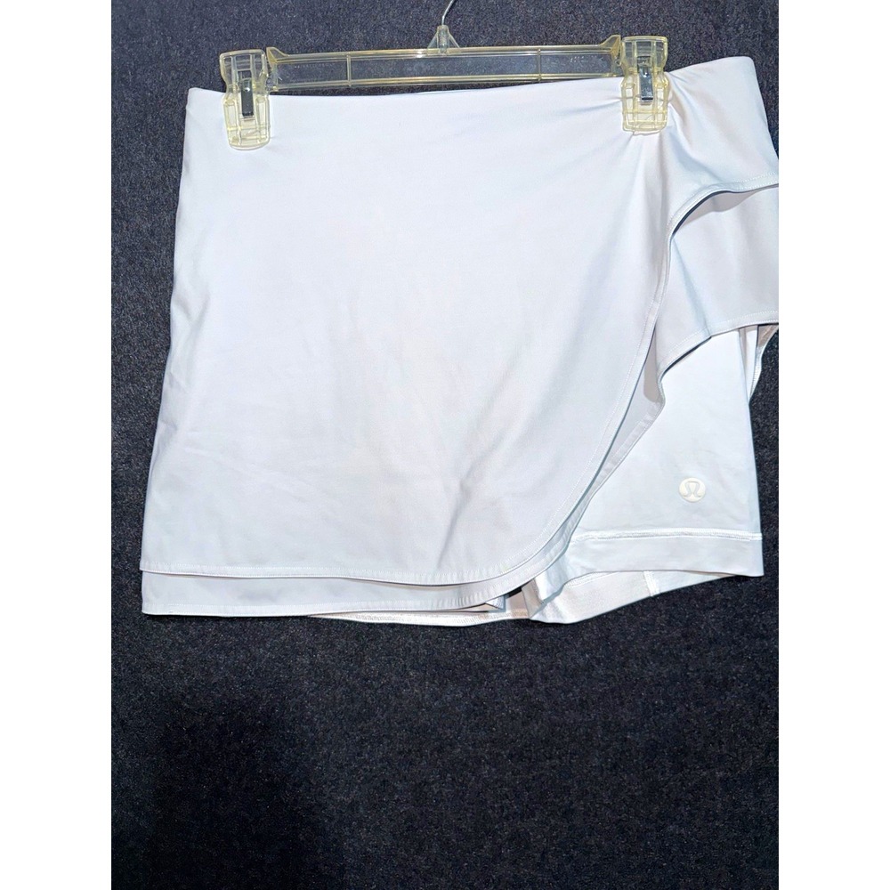 Lululemon Light Grey Asymmetrical Layered Athletic Skort Women's Size 8 Tennis